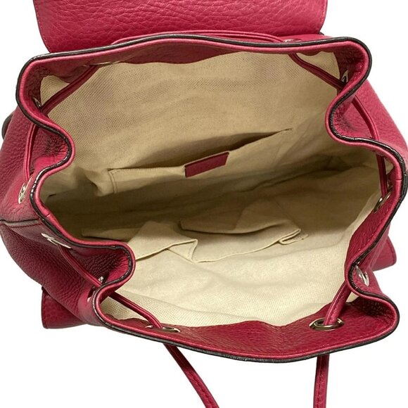 Auth GUCCI Bamboo 370833 Pink Leather Backpack - Picture 16 of 16